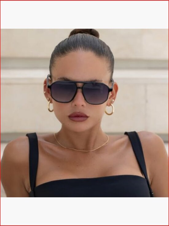 Retro Aviator Sunglasses TR90 Frame UV400 Protection Unisex main image 4